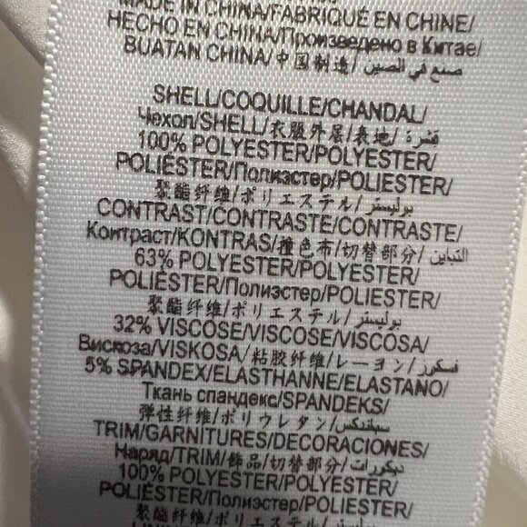 BCBGMaxAzria "Adelyn" Off White Sleeveless Pleated Skirt Lace Trim Dress, Size 4 - Picture 16 of 16